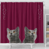 Chartreux Cat Print Shower Curtain