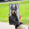 Cute Doberman Pinscher Dog Print Women's Leather Wallet