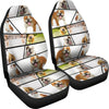 Bulldog Collage Print Car Seat Covers