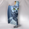Snow Owl Bird Print Hooded Blanket