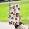 Chow Chow Dog Patterns Print Women's Leather Wallet