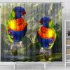 Lories And Lorikeets Bird Print Shower Curtains