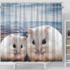 Cute Chinese Hamster Print Shower Curtains