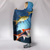 Seluang Fish Print Hooded Blanket