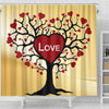 Love Tree Print Shower Curtain