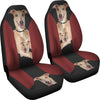 Italian Greyhound Red Black Print Car Seat Covers