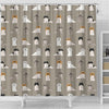 Pekingese Dog Pattern Print Shower Curtains