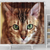 Lovely Bengal Cat Print Shower Curtains