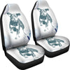 Black&White Rottweiler Print Car Seat Covers