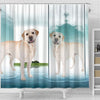 Labrador Retriever Dog Print Shower Curtain