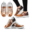 Pit Bull On Brown Print Running Shoes