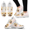 Pomeranian Dog Smiley Face Print Sneakers