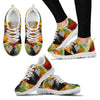 Red and Green Macaw Print Running Shoes