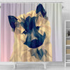 Akita Dog Vector Art Print Shower Curtains