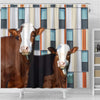 Simmental Cattle (Cow) Print Shower Curtain