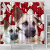 Chinook Dog Print Shower Curtains