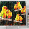 Sun Conure Parrot Art Print Shower Curtains