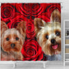 Yorkshire Terrier Print Shower Curtains