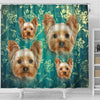 Yorkshire Terrier Print Shower Curtains