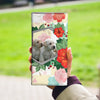 Labrador Dog Floral Print Women's Leather Wallet