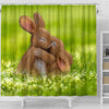 Cute Easter Bunny Print Shower Curtains