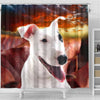 Amazing Bull Terrier Print Shower Curtains