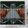 Maine Anjou Cattle (Cow) Print Shower Curtain