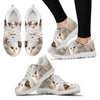 White Persian Cat Print Running Shoes