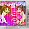 Manx Cat Print Shower Curtain