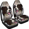 Border Collie Dog Print Car Seat Covers