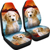 Cute Goldendoodle Dog Print Car Seat Covers