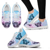 Shihpoo Puppy On Colorful Print Running Shoes
