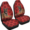 Belgian malinois Dog With Paws Print Car Seat Covers