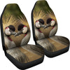 Grey Crowned Crane Bird Print Car Seat Covers