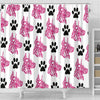Amazing Great Dane With Paws Print Shower Curtain