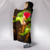 Amazon Red Headed Parrot Print Hooded Blanket