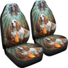 Cute Basset Hound Dog Print Car Seat Covers