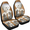 Cute Bichon Frise Print Car Seat Cover