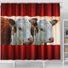 Hereford Cattle (Cow) Print Shower Curtain