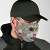 Scottish Fold Cat Face Print Face Mask
