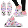 Whippet Dog Floral Print Sneakers
