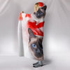 Siamese Cat Print Hooded Blanket