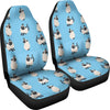 Siamese Cat On Skyblue Print Car Seat Covers