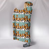 Cardigan Welsh Corgi Dog Pattern Print Hooded Blanket