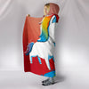 Rainbow Unicorn Print Hooded Blanket