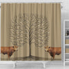 Gelbvieh Cattle (Cow) Print Shower Curtain