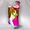 Cute Manx Cat Print Hooded Blanket