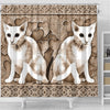 Oriental Shorthair Cat Print Shower Curtain