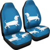 Cute Dachshund Dog Print Car Seat Covers