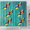 Gouldian Finch Bird Print Shower Curtains